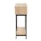 Baxton Studio Sherwin Mid-Century Modern Light Brown  and Black 2-Drawer Console Table with Woven Rattan Accent 233-13221-ZORO - alternate 6